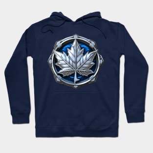 Maple Leaf Metal Badge Hoodie